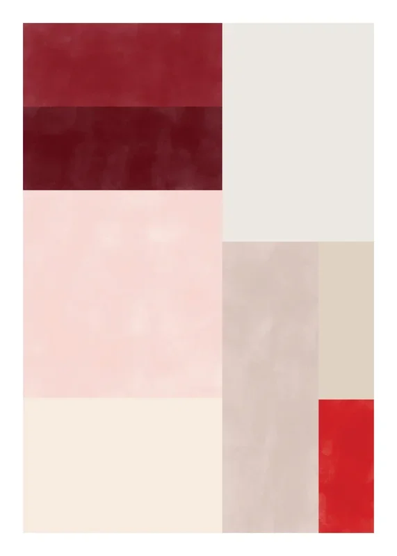 The Print Republic – Red & Pink Colour Block Print