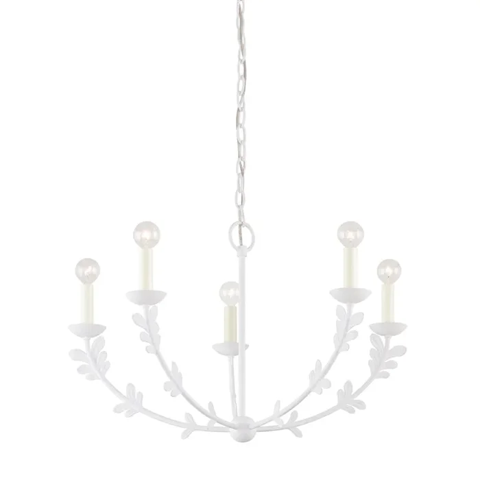 Troy Lighting – F4428-GSW – Five Light Chandelier – Florian – Gesso White – F4428GSW