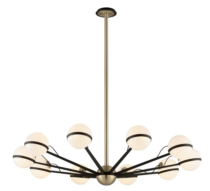 Troy Lighting – F5306-TBZ/BBA – Ten Light Chandelier – Ace – Textured Bronze Brushed Brass – F5306TBZBBA