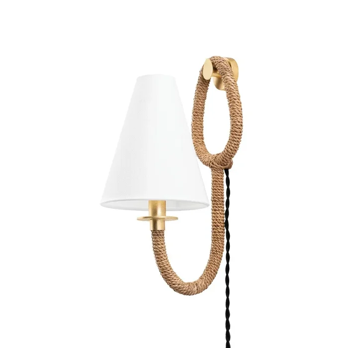 Troy Lighting – PTL1215-VGL – One Light Wall Sconce – Deaver – Vintage Gold Leaf – PTL1215VGL
