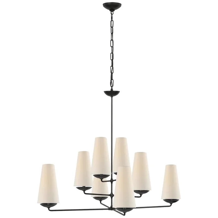 Visual Comfort Signature – Eight Light Chandelier – Fontaine – ARN5205AIL