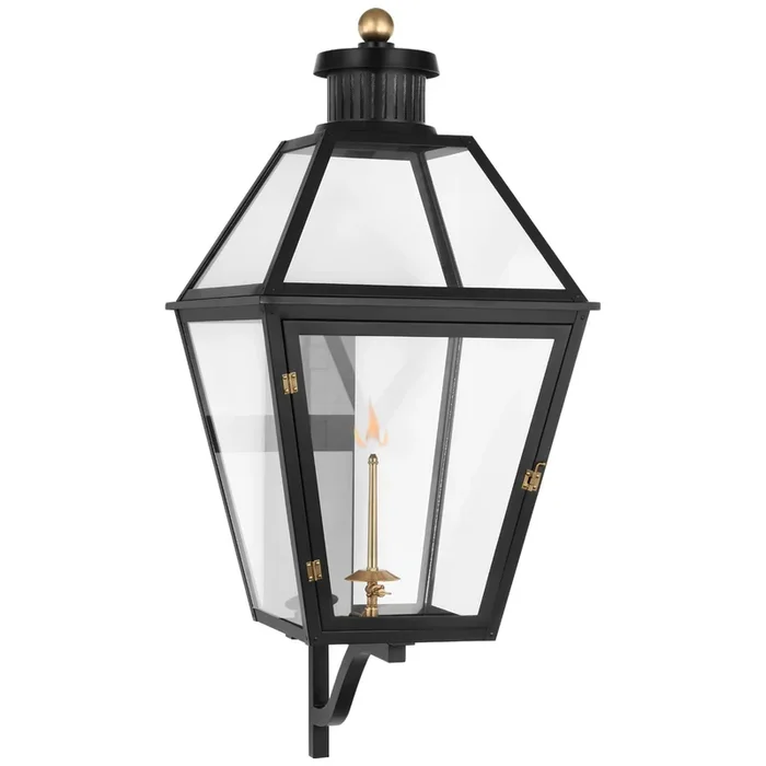 Visual Comfort Signature – Gas Wall Lantern – Stratford Gas – CHO2457BLKCG