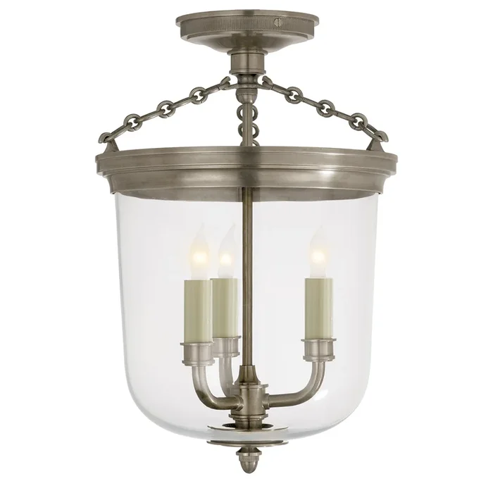 Visual Comfort Signature – Three Light Semi-Flush Mount – Merchant