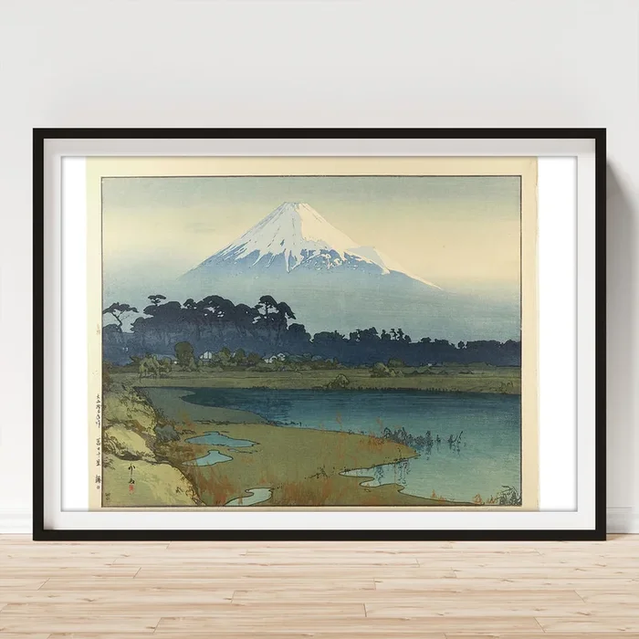 YOSHIDA HIROSHI 1876 1950 Taisho era 1912 1926, 1921 An oversize woodblock print entitled Asahi Fuji Art Print