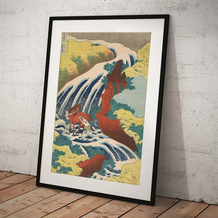 Yoshitsune Falls, from the series Famous Waterfalls in Various Provinces Art Print