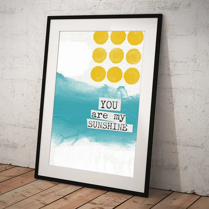 You Are My Sunshine- abstract mod art Art Print