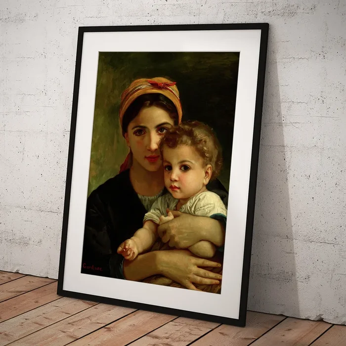 Young Girl and Child Art Print