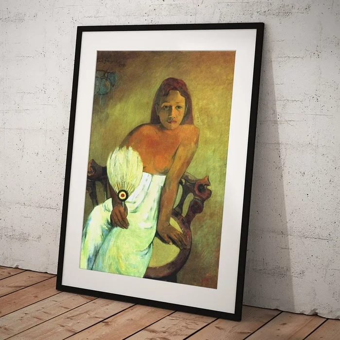 Young Girl With Fan Art Print