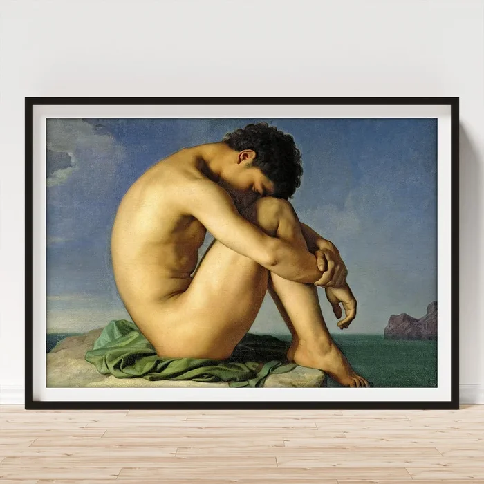 Young Man by the Sea Art Print
