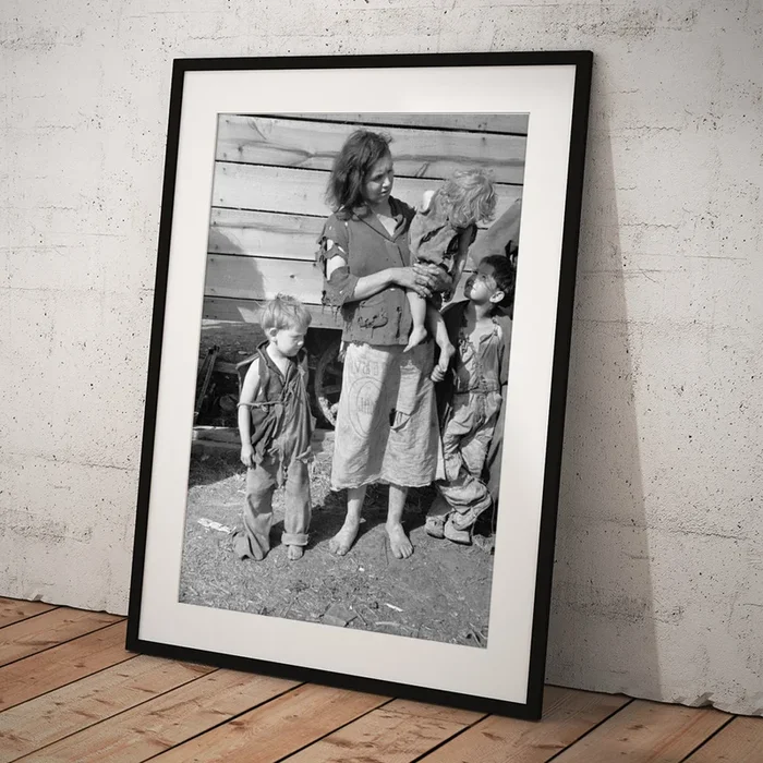 Young Mother Dressed In A Ragged #1 Art Print