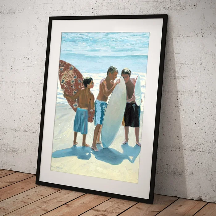 Young Skimboarders Art Print