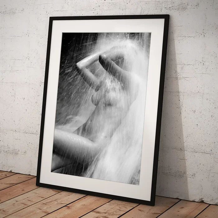 Young Woman In The Shower Art Print