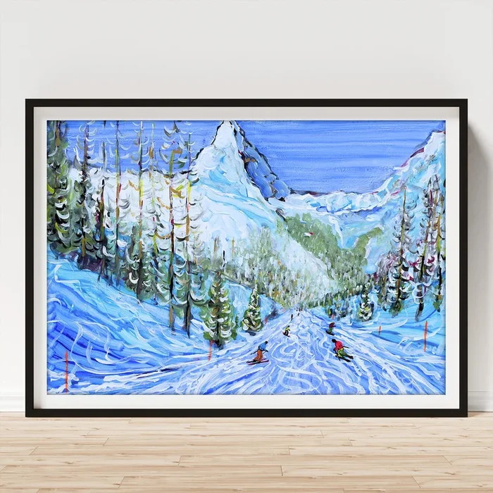 Zermatt Ski Print Art Print