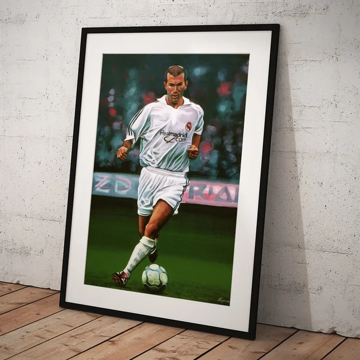 Zidane at Real Madrid Painting Art Print
