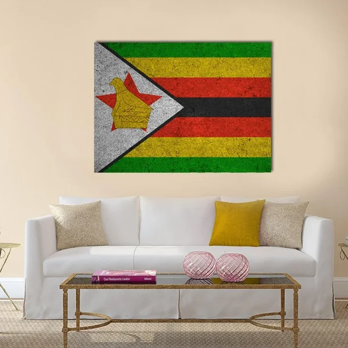 Zimbabwe Flag Canvas Wall Art