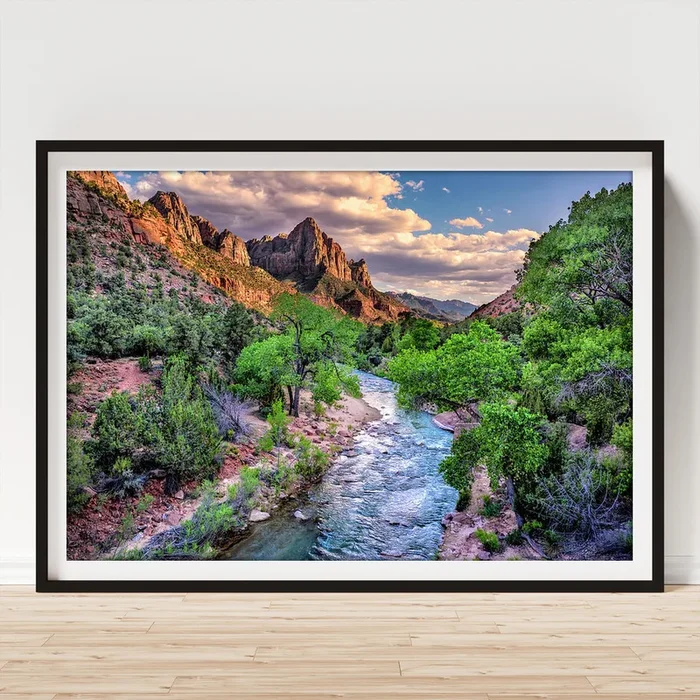Zion Canyon at Sunset Art Print