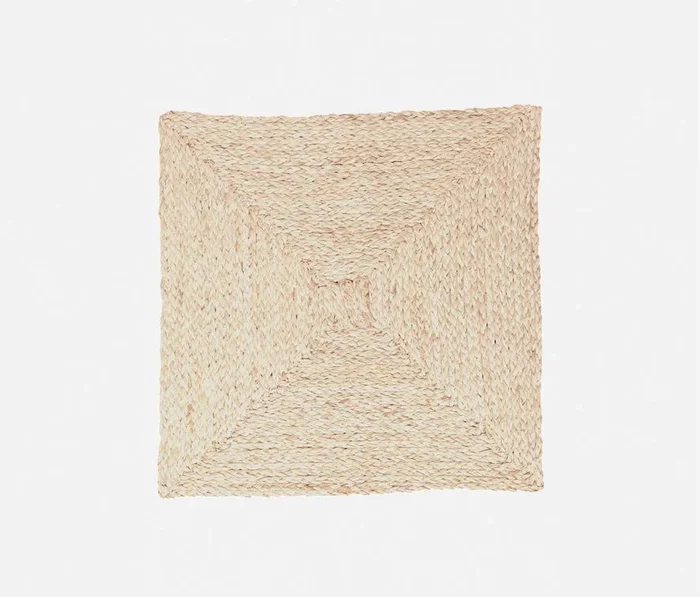 Zoey Bleached Square Placemat, Set of 4