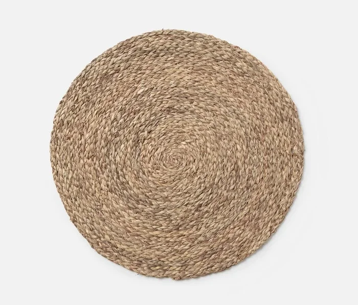 Zoey Mixed Taupe Round Placemat, Set of 4