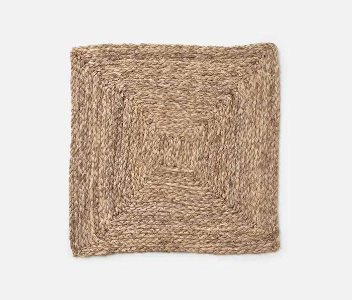 Zoey Mixed Taupe Square Placemat, Set of 4