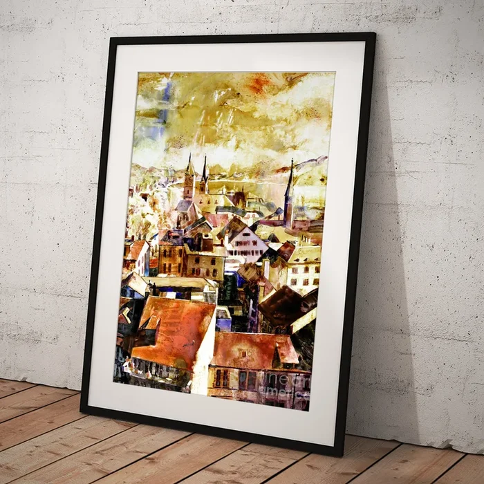 Zurich Skyline Art Print